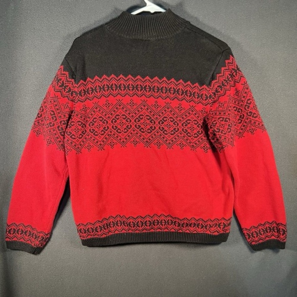 Vintage Talbots‎ Red And Black Sweater-XL - Picture 2 of 9